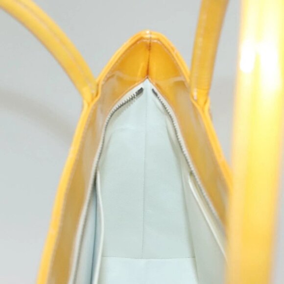 CHANEL Matelasse Reprint Tote Bag Enamel Yellow CC Auth yk18799 - Picture 12 of 16